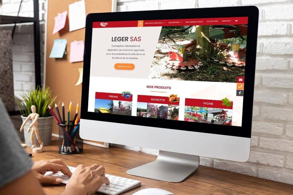Mockup présentant le site web legersas.com