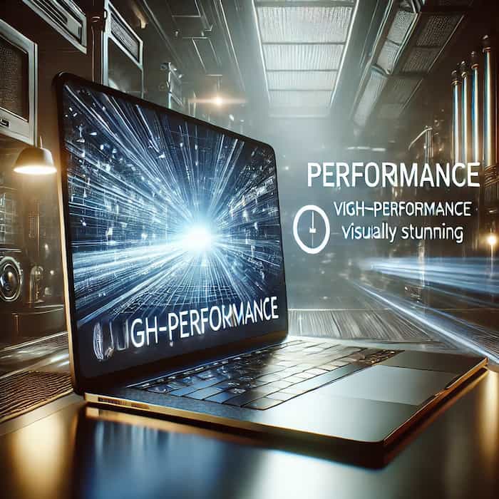 Ordinateur haute performance avec effets visuels dynamiques