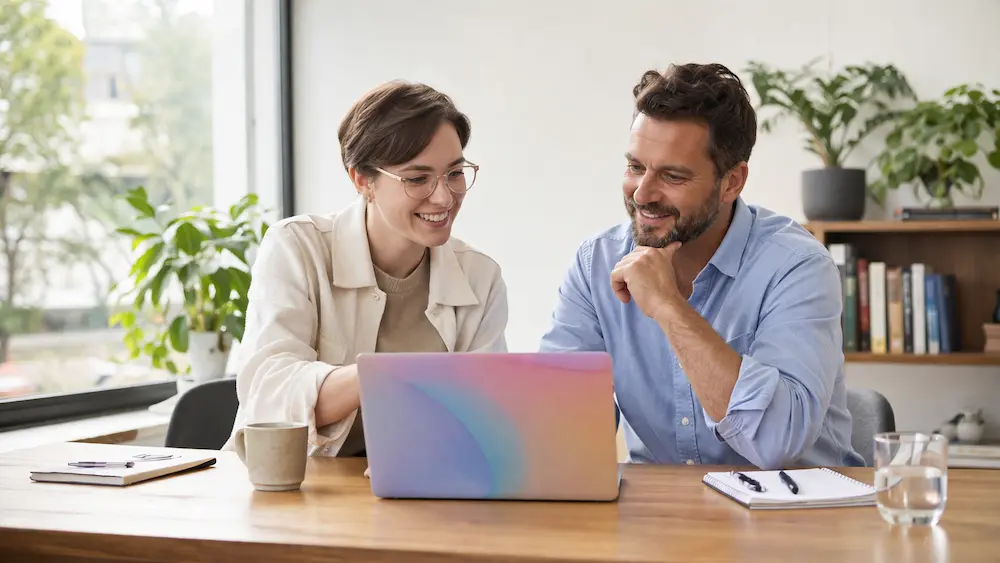 Collaborer dans un bureau moderne et lumineux
