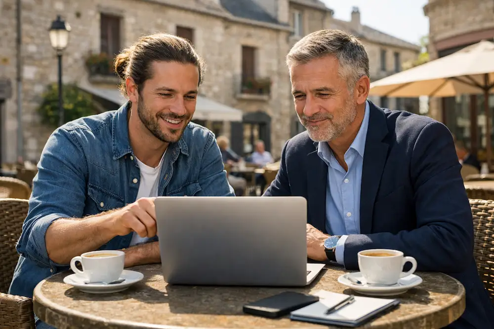 Discussion créative autour d'un café