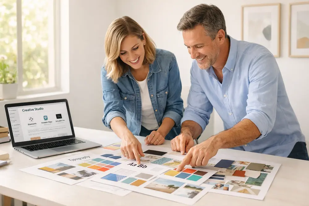 Réunion créative autour de la conception