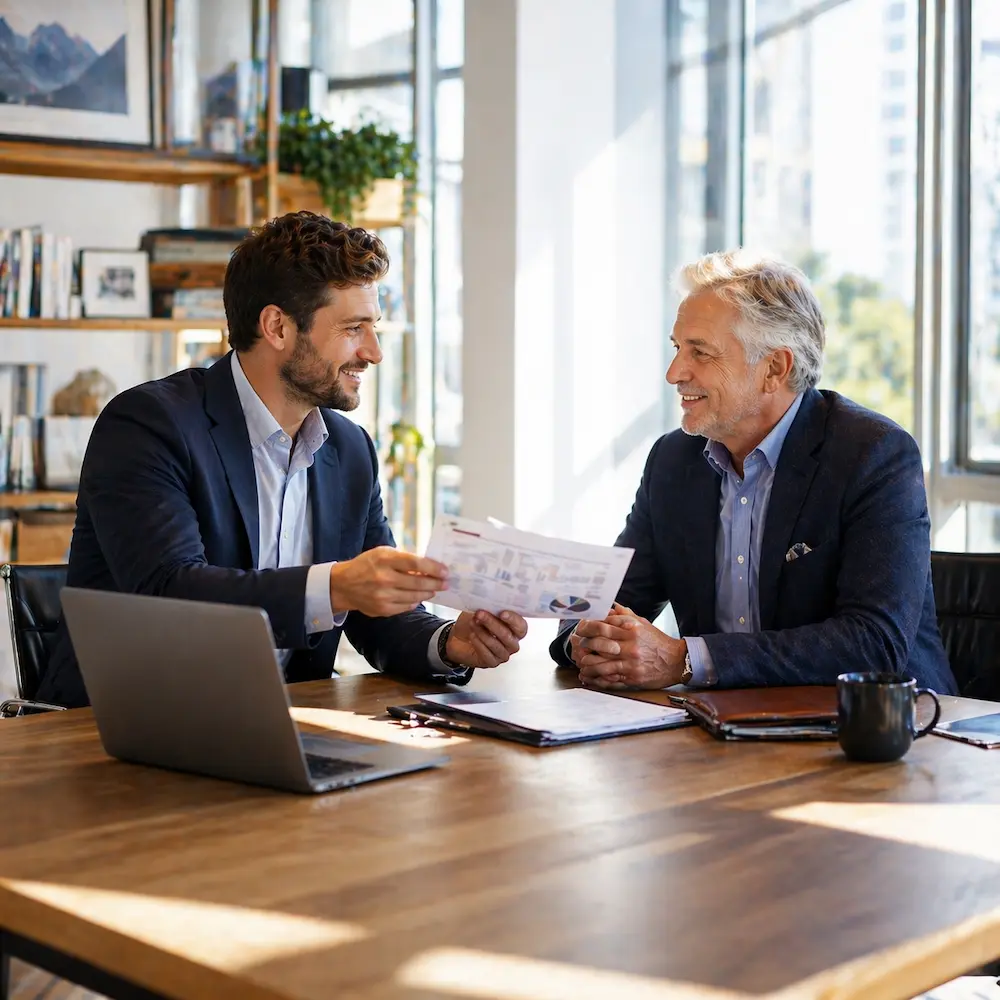 Réunion professionnelle dans un bureau moderne