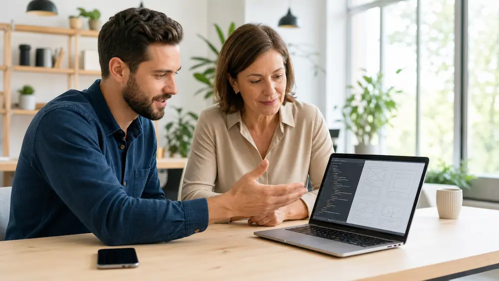 Travail collaboratif dans un espace de bureau moderne